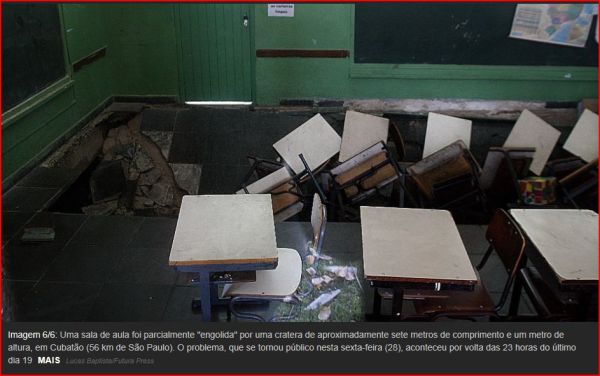 Piso do Alckmin afunda sala de aula